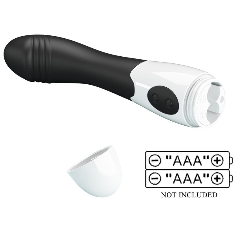 Vibratore G-spot Pretty Love Elemental nero con 30 modalità, design elegante e ergonomico, marca Pretty Love Flirtation.
