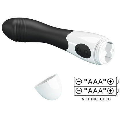 Vibratore G-spot Pretty Love Elemental nero con 30 modalità, design elegante e ergonomico, marca Pretty Love Flirtation.