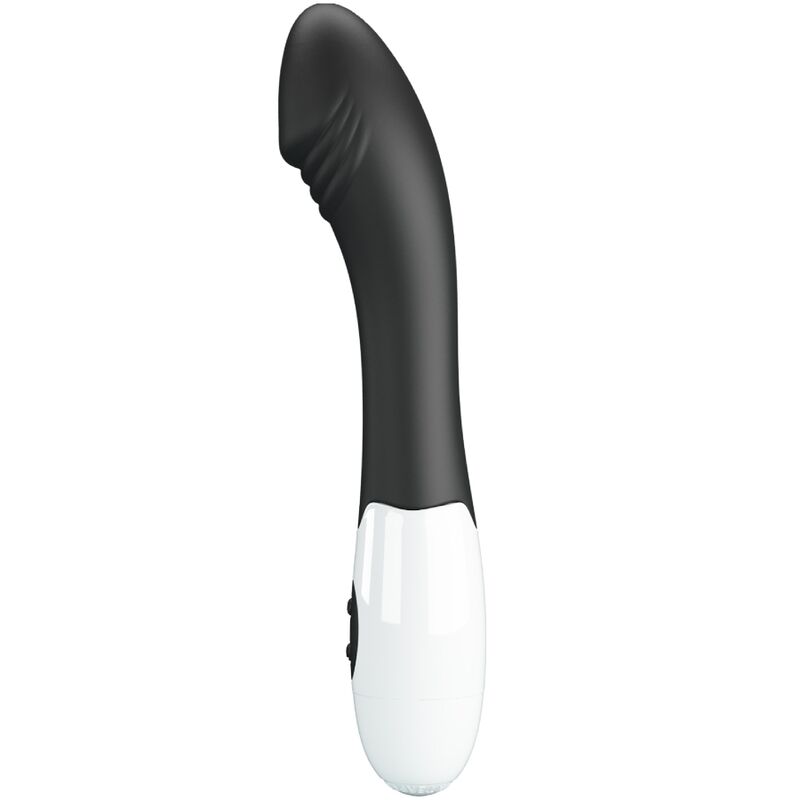 Vibratore G-spot Pretty Love Elemental nero con 30 modalità, design elegante e ergonomico per stimolazione intensa.