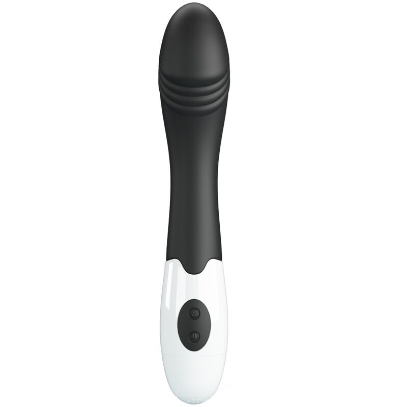 Vibratore G-Spot Pretty Love Flirtation Elemental nero con 30 modalità di vibrazione, design ergonomico e dettagli eleganti.