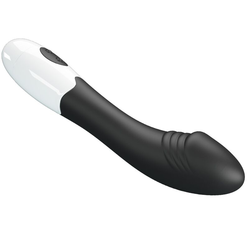 Vibratore G-Spot Pretty Love Flirtation Elemental nero con 30 modalità, design elegante e ergonomico in silicone.