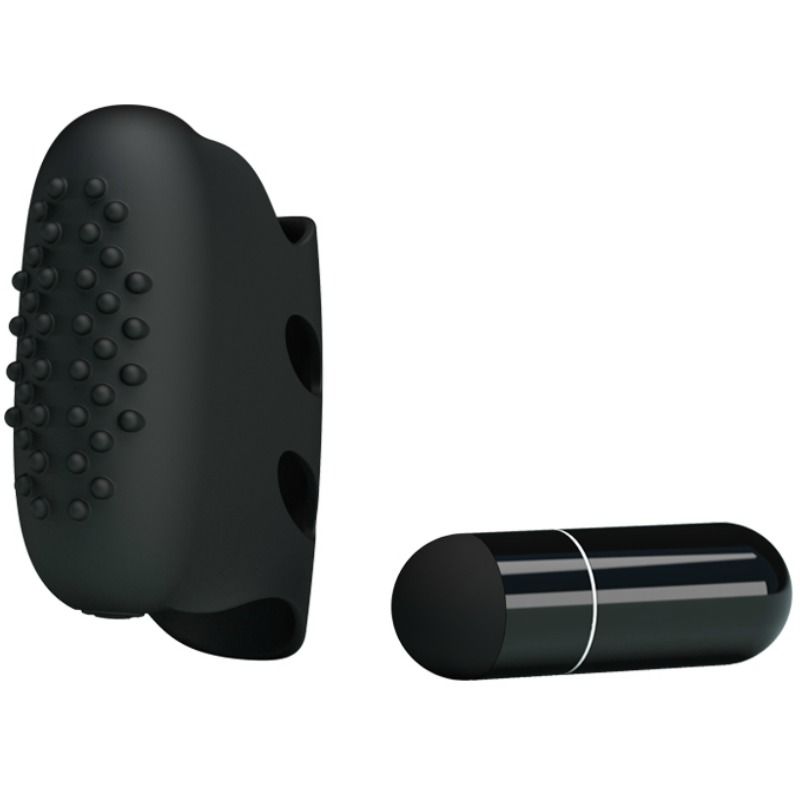 Stimolatore vibrante nero PRETTY LOVE FLIRTATION DITALE, design elegante, ideale per stimolazione sensuale e piacere.