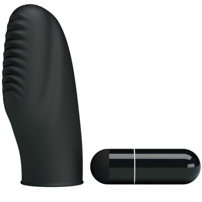 Vibrazione dita PRETTY LOVE FLIRTATION Stanford nero, dispositivo di piacere compatto e silenzioso, con design ergonomico.