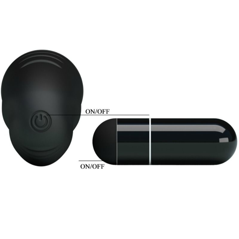 Vibratore a dita PRETTY LOVE FLIRTATION Stanford nero, design compatto e versatile per stimolazione personale.