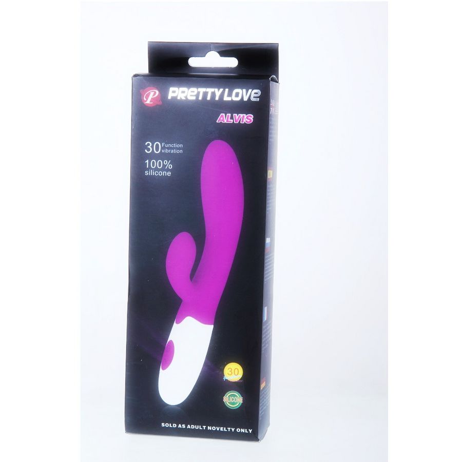 Vibratore alvis della linea Pretty Love Flirtation con stimolatore clitoride, design elegante e superficie liscia.