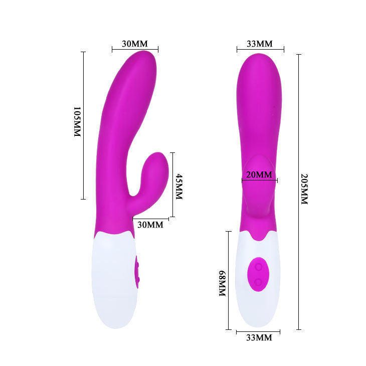 Vibratore alvis di Pretty Love Flirtation con stimolatore del clitoride, design elegante e dettagli realistici.