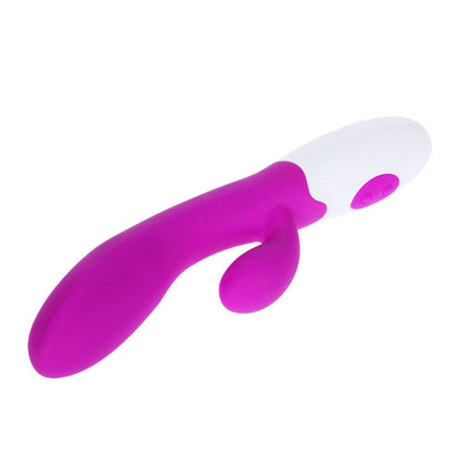 Vibratore alvis di PRETTY LOVE FLIRTATION con stimolatore clitoride, design elegante e superficie liscia, per piacere e stimolazione.
