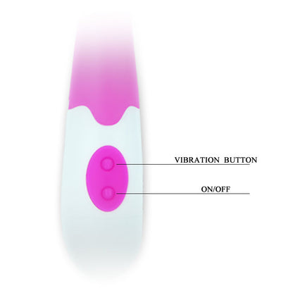 Vibratore Bishop Pretty Love Flirtation con design elegante e morbido, ideale per stimolazione e piacere personale, in colori neutri.