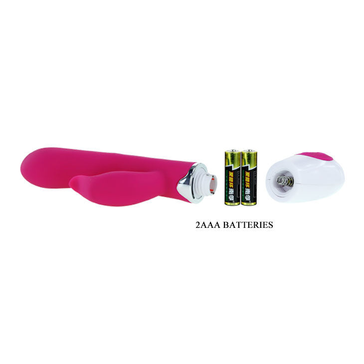 Vibratore con stimolatore Felix di Pretty Love Flirtation, design elegante e dettagli realistici per piacere e stimolazione.