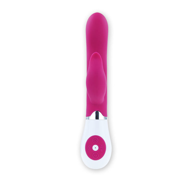 Vibratore con stimolatore Felix di PRETTY LOVE FLIRTATION, design ergonomico in silicone rosa per piacere e stimolazione.
