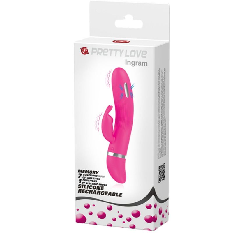 Vibratore elettroshock Pretty Love Flirtation con design elegante e tecnologia avanzata, visibile nella confezione del prodotto.