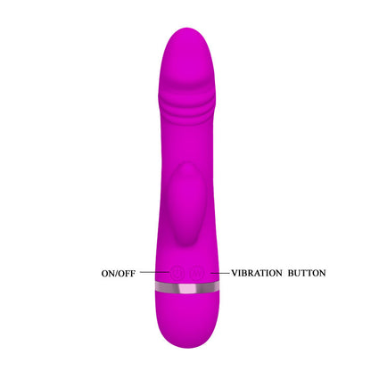 Vibratore con coniglio Pretty Love Flirtation, design elegante e dettagli realistici, ideale per stimolazione e piacere personale.