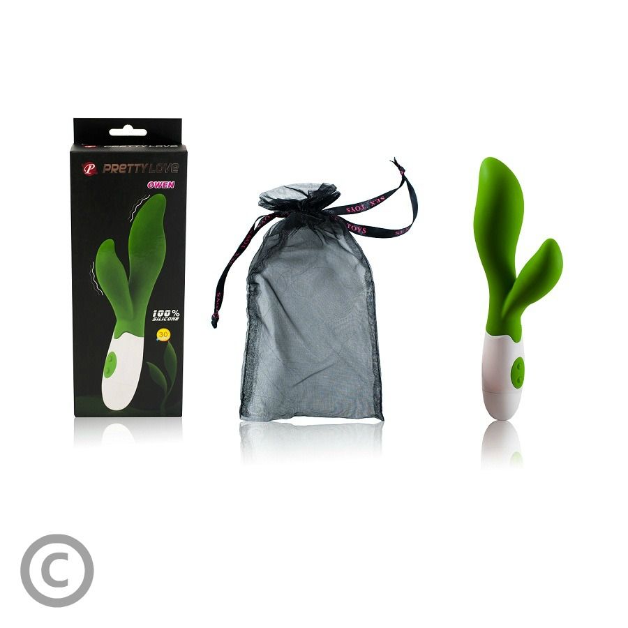 Vibratore verde PRETTY LOVE FLIRTATION Owen, design elegante e compatto, ideale per stimolazione e piacere personale.