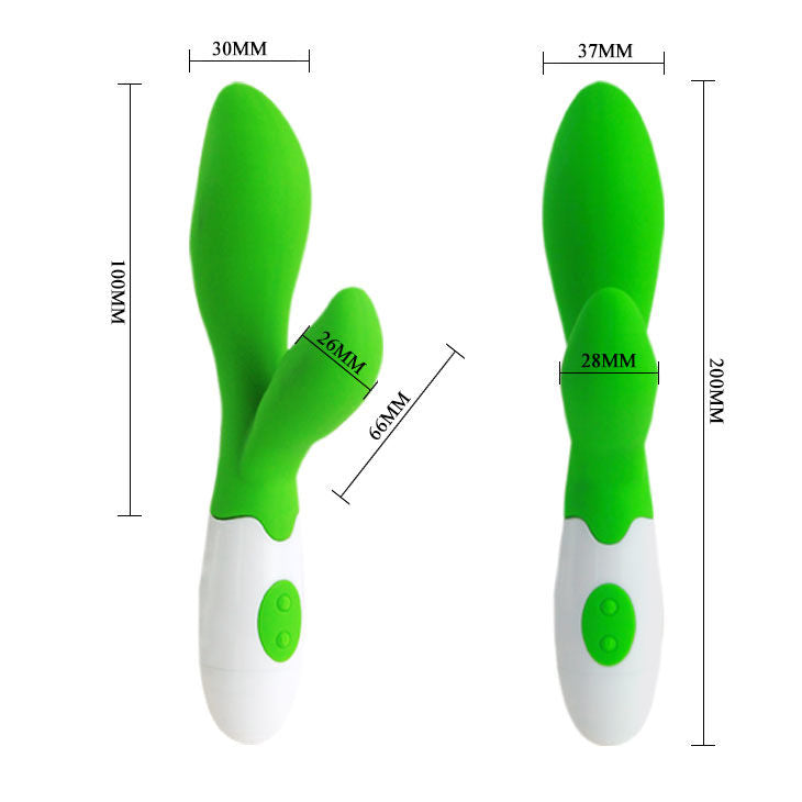Vibratore vibrante verde PRETTY LOVE FLIRTATION, design ergonomico e dettagli realistici, per stimolazione e piacere.