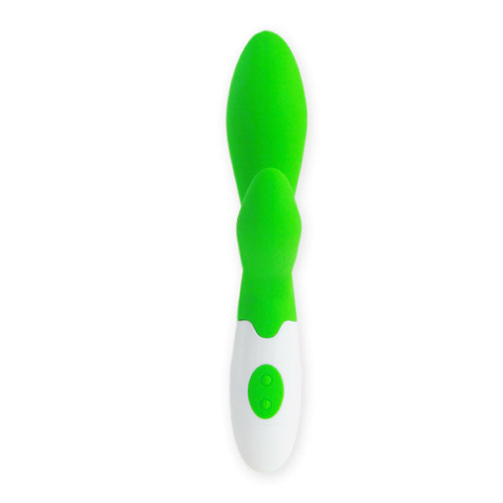 Vibratore vibrante PRETTY LOVE FLIRTATION Owen verde con design ergonomico e dettagli morbidi, per piacere intimo femminile.