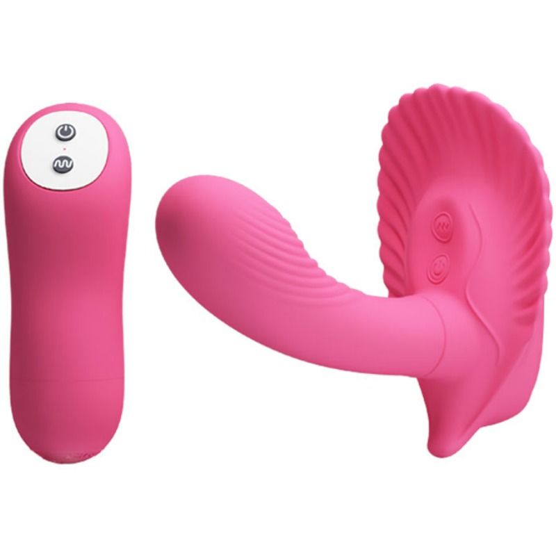 Guscio stimolante del telecomando Pretty Love Flirtation, dispositivo nero con pulsanti, per giochi di coppia e piacere.