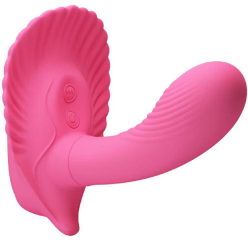 Guscio stimolante con telecomando Pretty Love Flirtation, dispositivo di piacere in silicone di colore rosa.