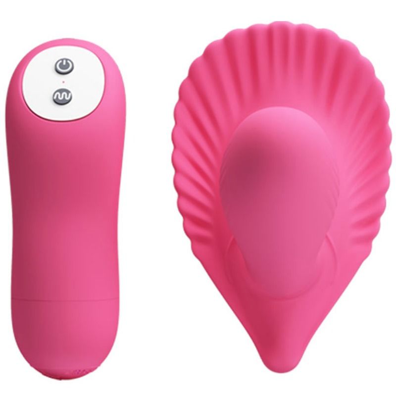 Guscio stimolante del telecomando Pretty Love Flirtation, dispositivo in silicone con pulsanti di controllo, colore rosa.