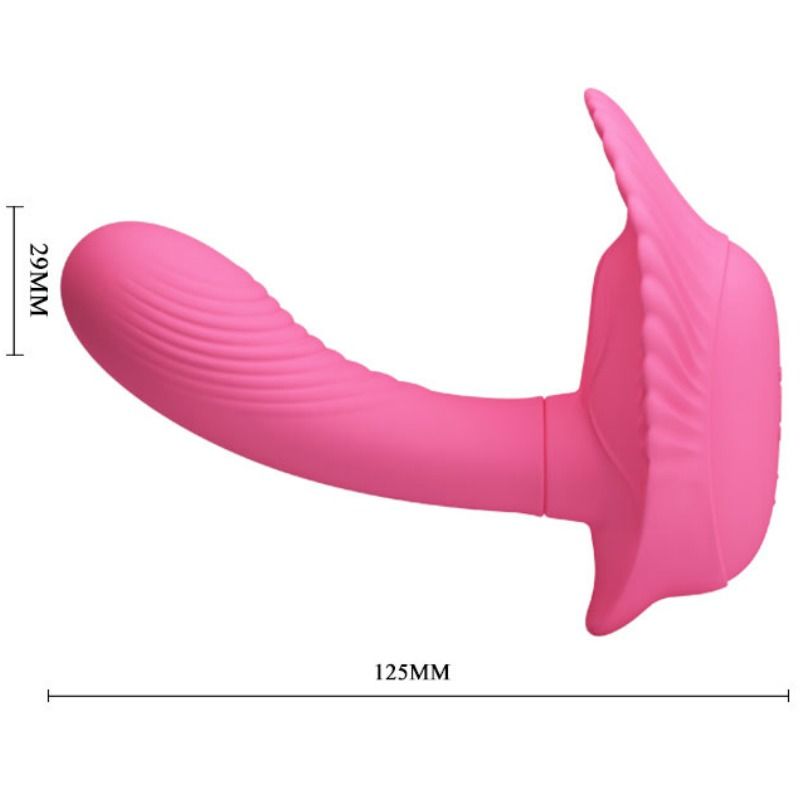Guscio stimolante del telecomando Pretty Love Flirtation, dispositivo vibrante con controllo a distanza, in dettaglio su sfondo neutro.