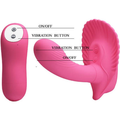 Guscio stimolante telecomando Pretty Love Flirtation, dispositivo di piacere con design discreto e comandi a distanza.