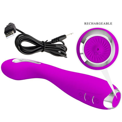 Vibratore elettrico Pretty Love Hector viola con controllo tramite app, marca Pretty Love Flirtation, design elegante e moderno.