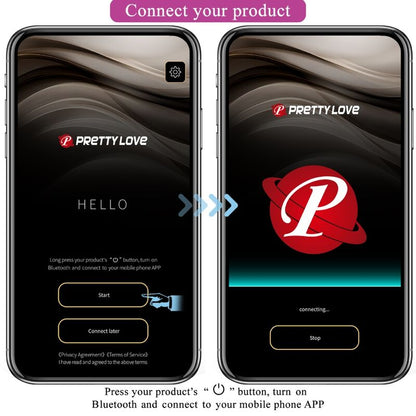 Vibratore elettrico Pretty Love Hector viola con controllo tramite app, marca Pretty Love Flirtation, design elegante e colorato.
