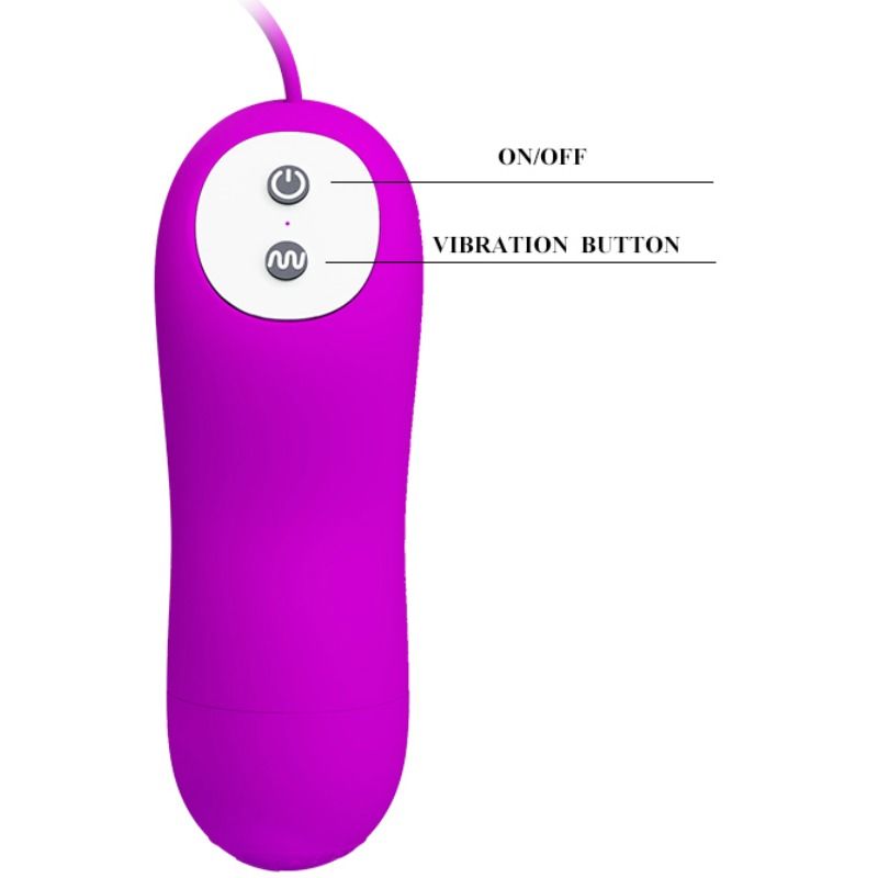 Vibratore doppio a forma di uovo di Pretty Love Flirtation Irma, design elegante e colori vivaci, ideale per stimolazione duale