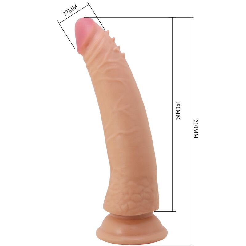 Penis realistico di 21 cm di colore carne, modello Kable della marca Pretty Love Flirtation, dettagli realistici e texture naturale.