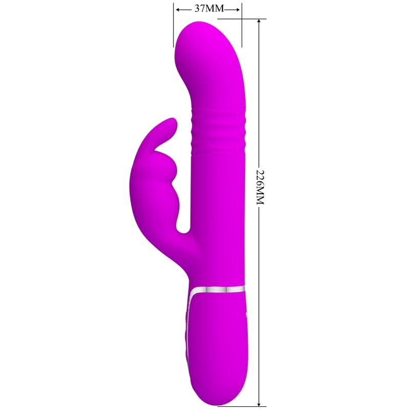 Perle vibranti coniglio Coale viola di PRETTY LOVE FLIRTATION, dispositivo di stimolazione erotica con design elegante e colori vivaci.