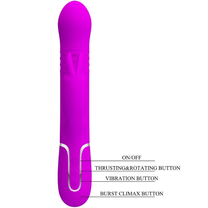 Perle vibranti coniglio Coale viola della linea PRETTY LOVE FLIRTATION, design elegante e stimolante per il piacere.