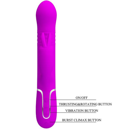 Perle vibranti coniglio Coale viola della linea PRETTY LOVE FLIRTATION, design elegante e stimolante per il piacere.
