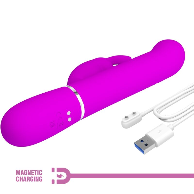 Perle vibranti coniglio Coale viola di PRETTY LOVE FLIRTATION, prodotto di piacere con design ergonomico e colore viola brillante.