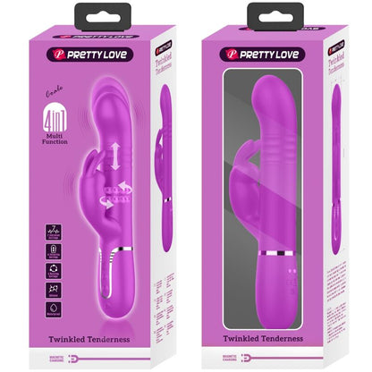 Perle vibranti coniglio Coale viola della linea PRETTY LOVE FLIRTATION, ottimo per giochi intimi e stimolazione.