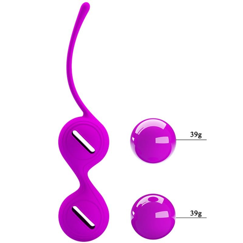 Stringi Kegel rosa viola di PRETTY LOVE FLIRTATION, sfere orgasmiche integrate, tessuto morbido e dettagli eleganti.