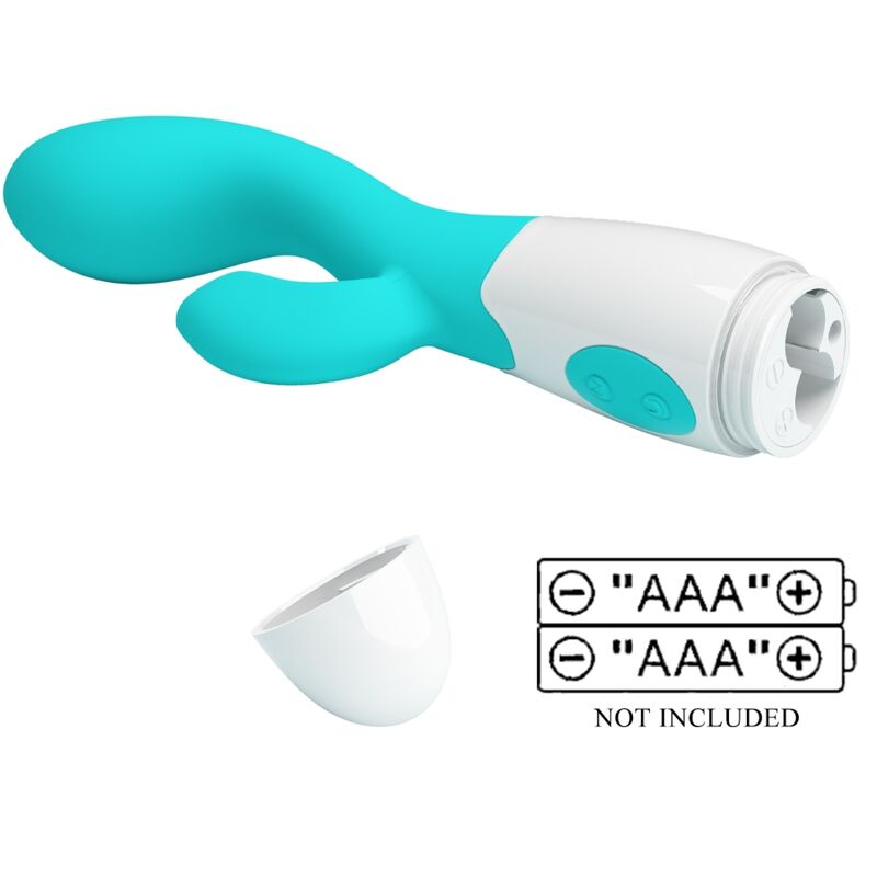 Vibratore G-spot Pretty Love Brighty in colore verde acqua, con design ergonomico e superficie liscia.