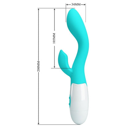 Vibratore G-spot Pretty Love Brighty Verde Acqua, design ergonomico e delicato, ideale per stimolazione mirata e piacere.