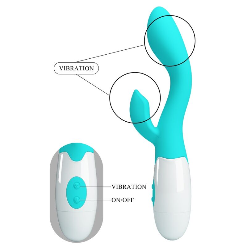 Vibratore G-spot Pretty Love Brighty verde acqua, stimolatore elegante per piacere femminile, prodotto di alta qualità.