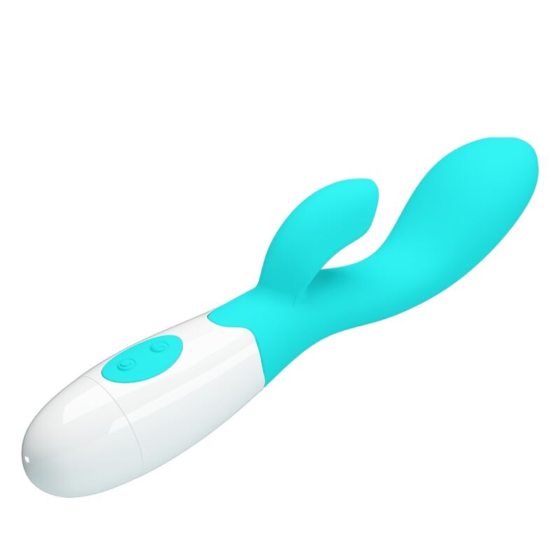 Vibratore G-Spot Pretty Love Brighty di colore verde acqua, design ergonomico e stimolante, prodotto della linea Pretty Love Flirtation