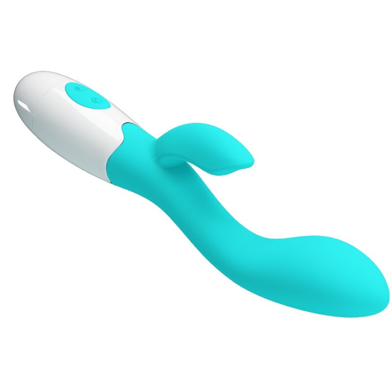 Vibratore G-spot Pretty Love Brighty verde acqua, prodotto per il piacere, con design ergonomico e texture liscia.