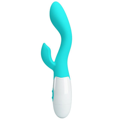 Vibratore G-spot verde acqua PRETTY LOVE Brighty, marca PRETTY LOVE FLIRTATION, con design ergonomico e superficie liscia.