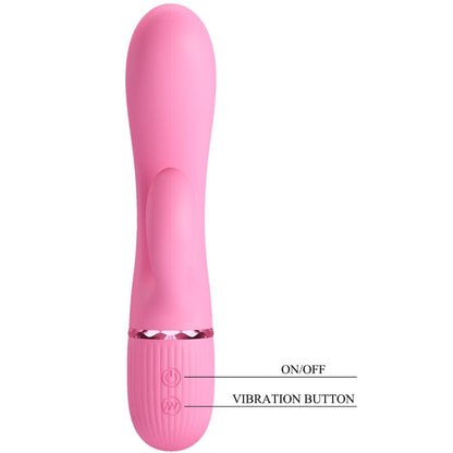 Vibratore coniglio rosa PRETTY LOVE FLIRTATION con stimolazione G-spot e clitoride, design elegante e dettagli realistici