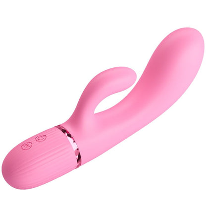 Vibratore coniglio rosa PRETTY LOVE FLIRTATION con stimolatore G-spot e design morbido, ideale per il piacere.