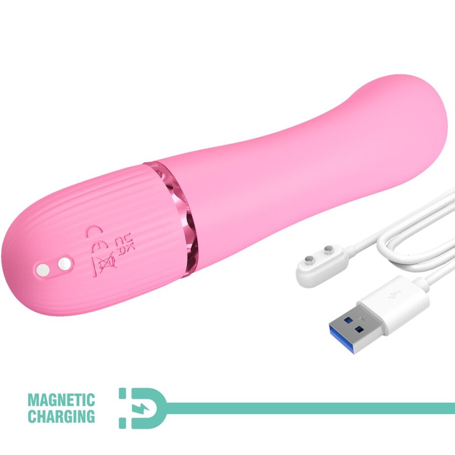 Vibratore coniglio rosa PRETTY LOVE FLIRTATION con stimolatore G-spot e design elegante, ideale per il piacere personale.