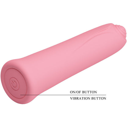 Vibratore Curtis Mini di Pretty Love Flirtation in silicone rosa con 12 modalità di vibrazione, compatto e potente.