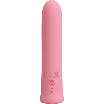 Vibratore Curtis Mini di Pretty Love Flirtation in silicone rosa con 12 modalità di vibrazione, compatto e potente.
