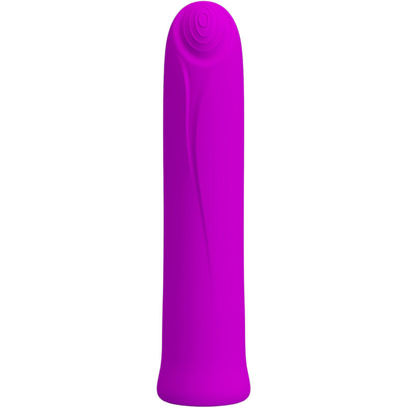 Vibratore Curtis Mini di Pretty Love Flirtation in silicone viola, con 12 modalità di vibrazione, compatto e potente.
