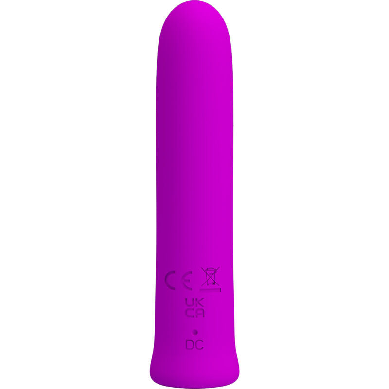 Vibratore Curtis Mini di Pretty Love Flirtation in silicone viola con 12 modalità di vibrazione, compatto e potente.