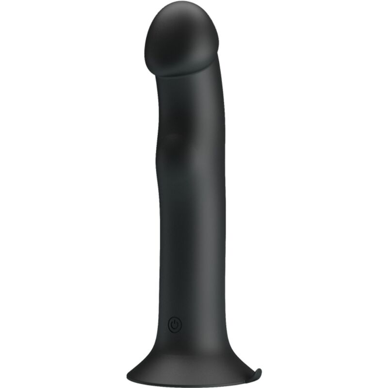 Vibratore e succhiatore clitorideo Pretty Love Murray nero, gioco erotico con design elegante e dettagli realistici.