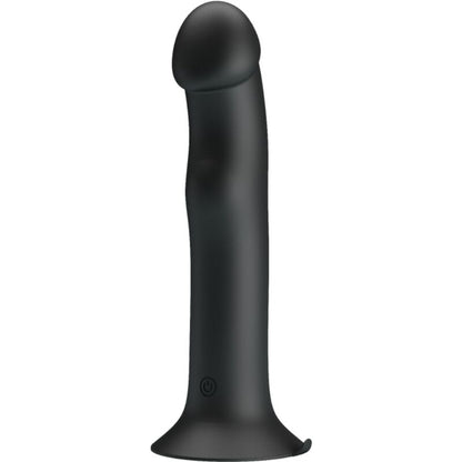 Vibratore e succhiatore clitorideo Pretty Love Murray nero, gioco erotico con design elegante e dettagli realistici.