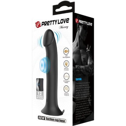Vibratore e succhiatore clitorideo Pretty Love Murray nero, design elegante, dettagli in rilievo, per stimolazione clitoridea.